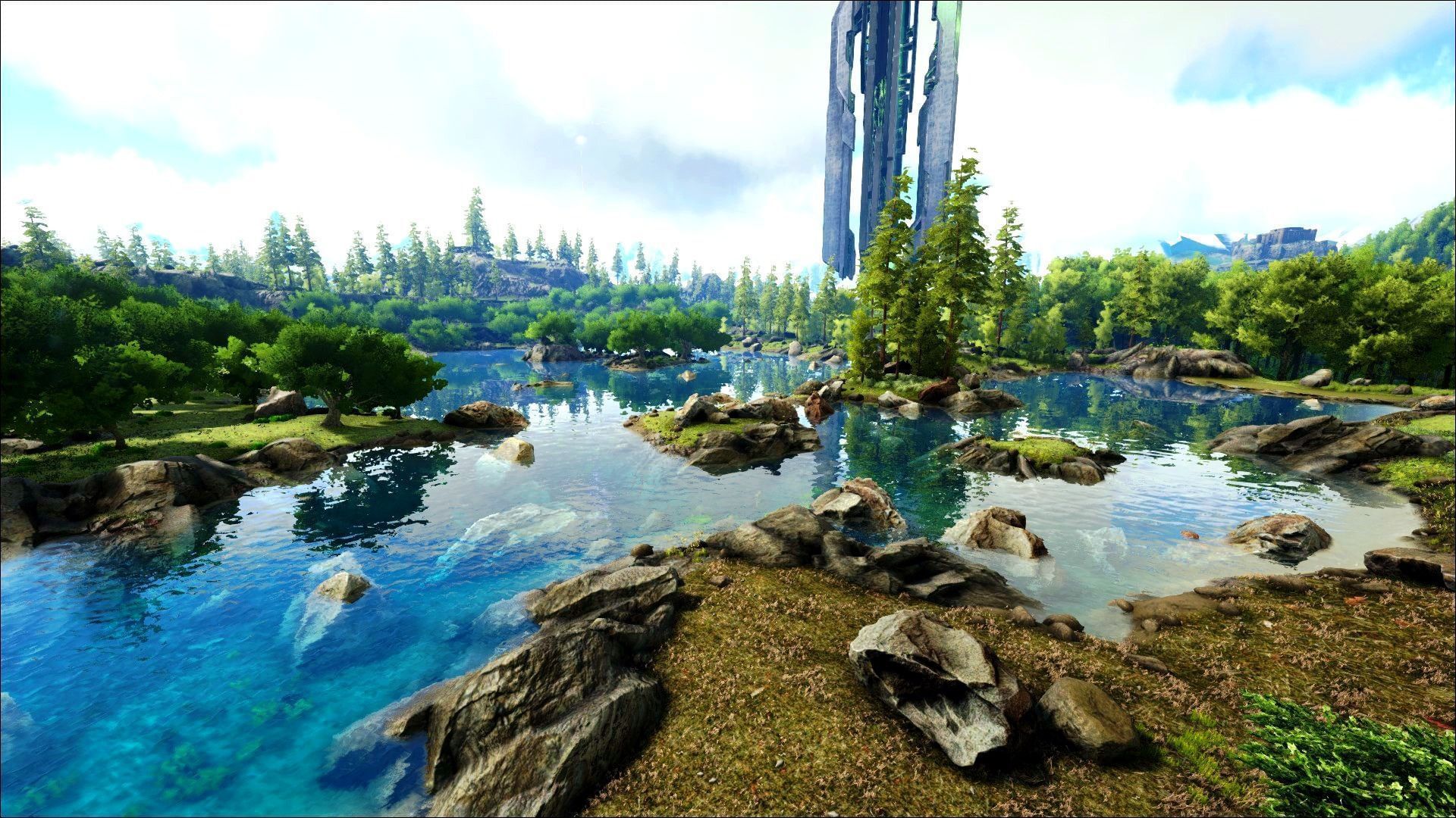 Beaver Lake in the original Valguero map (Image via Studio Wildcard)