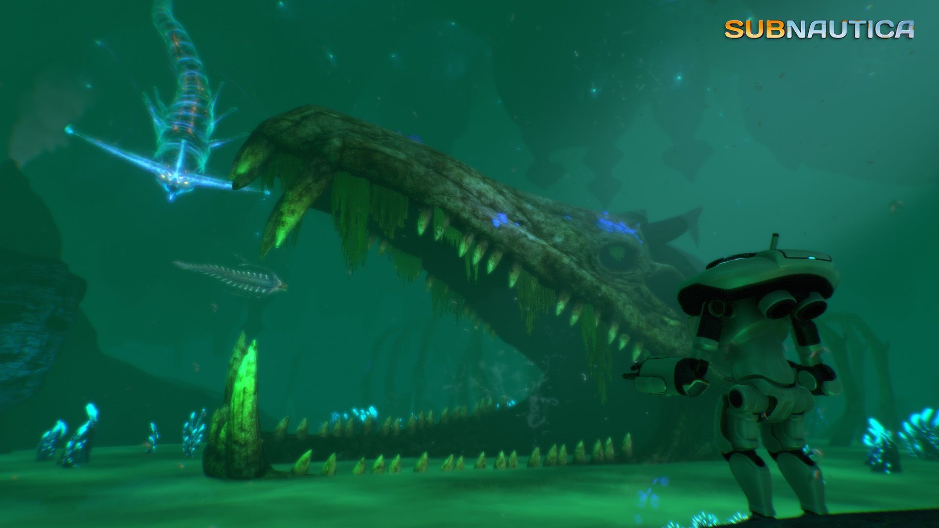 Glimpse from the Lost River in Subnautica (Image via Unknown Worlds Entertainment)