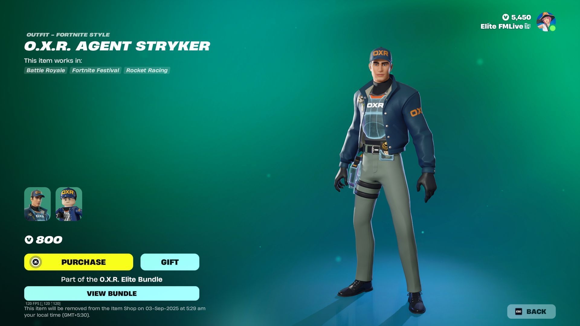 The O.X.R. agent skins in Fortnite will remain listed until September 3, 2025 (Image via Sportskeeda Gaming || Epic Games)