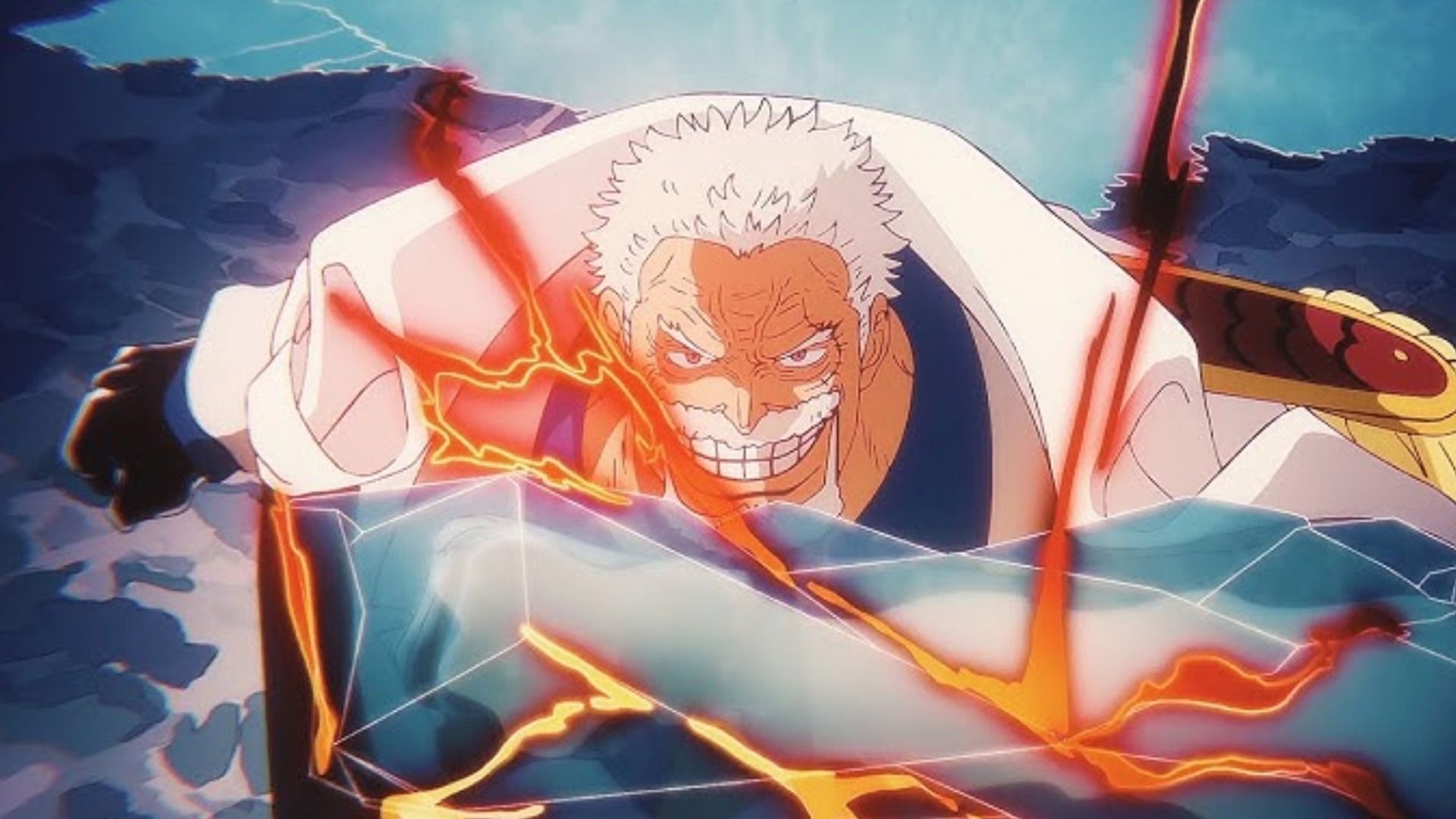 Garp as seen in anime (Image via Toei Animation)