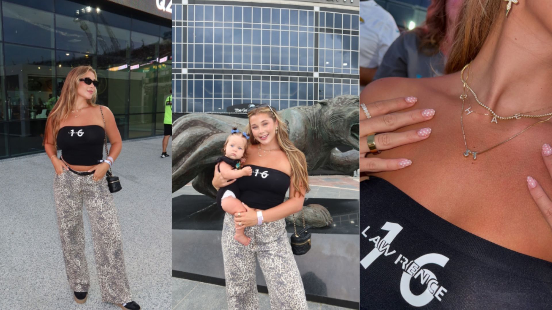 Marissa Lawrence showed off her and daughter Shae&#039;s custom gameday outfits (image credits: instagram/marissa_lawrence)