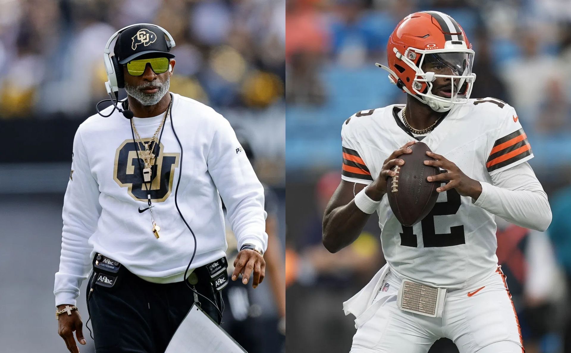 Deion Sanders drops 3-word reaction as Shedeur Sanders scores first TD of Browns career (Credits: IMAGN)