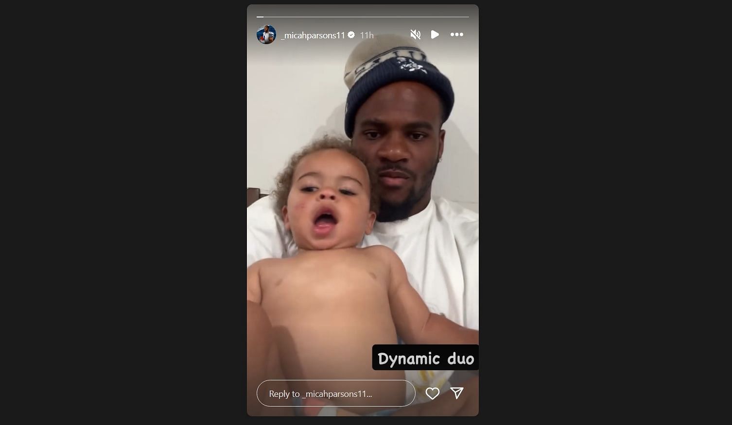 Screenshot of Parsons&#039; recent story. [Image credits: @_micahparsons11 Instagram]