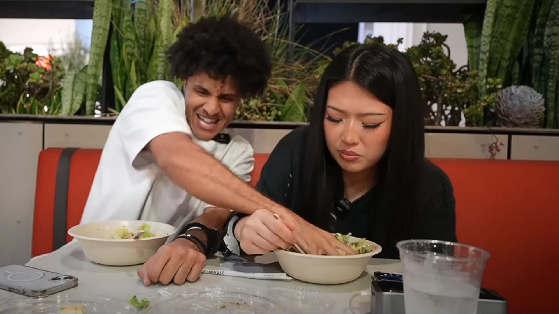 Nina Lin and Ash Alk cause chaos during an IRL stream (Image via Aura Farm/YouTube)