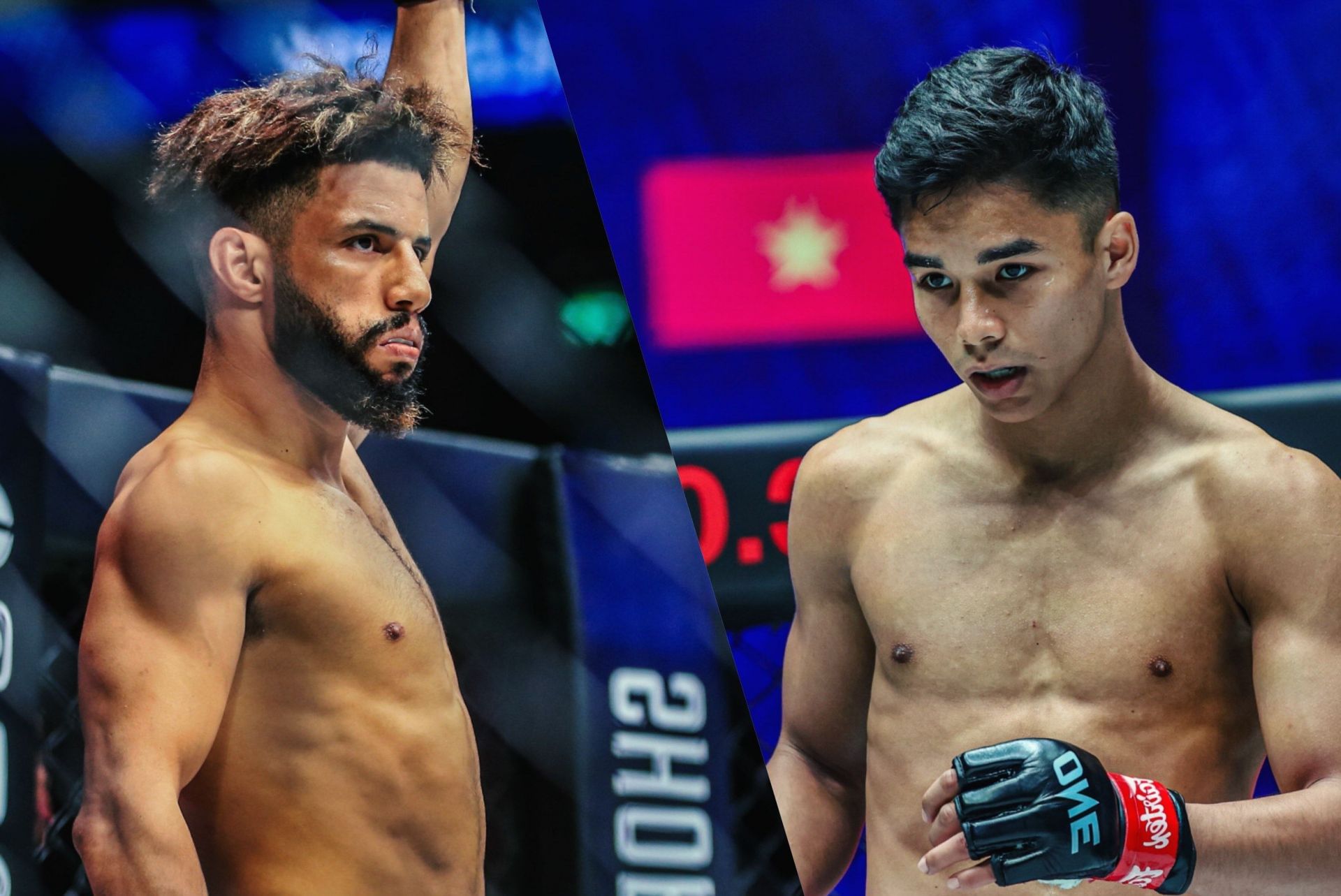 (From left) Zakaria El Jamari and Johan Ghazali cross paths at ONE Fight Night 35. [Images: ONE Championship]