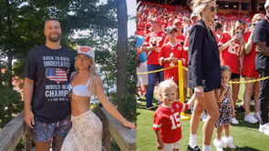 Jake Ferguson's fiancée Haley Cavinder drops 2-word message as Patrick Mahomes' son Bronze cheers for Chiefs QB