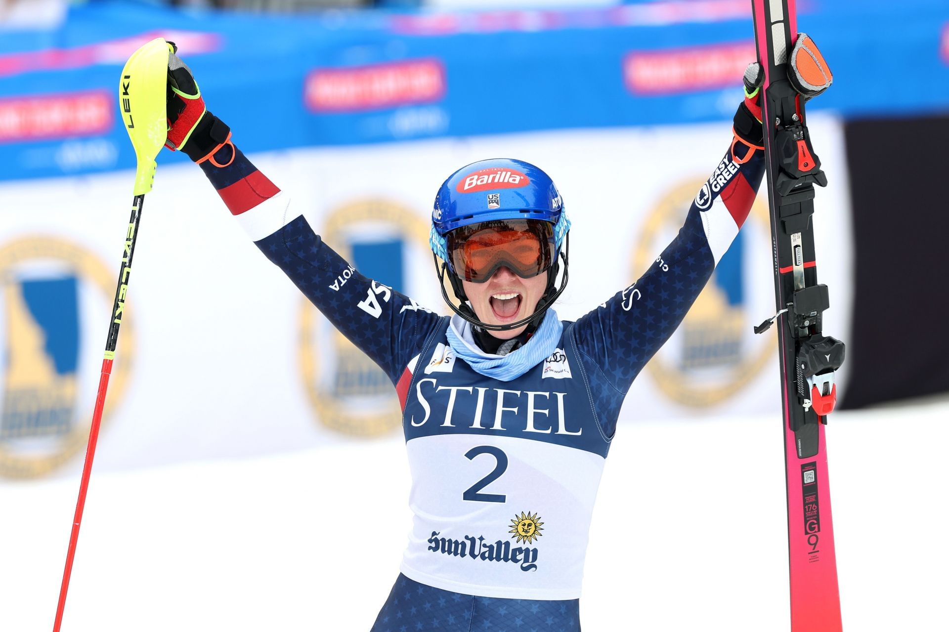 Mikaela Shiffrin FIS World Cup Finals in Sun Valley, Idaho. (Photo by Getty Images)