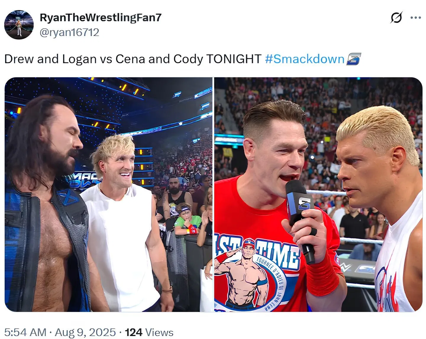 A big match was confirmed tonight [Credit: Ryan16712 on X]
