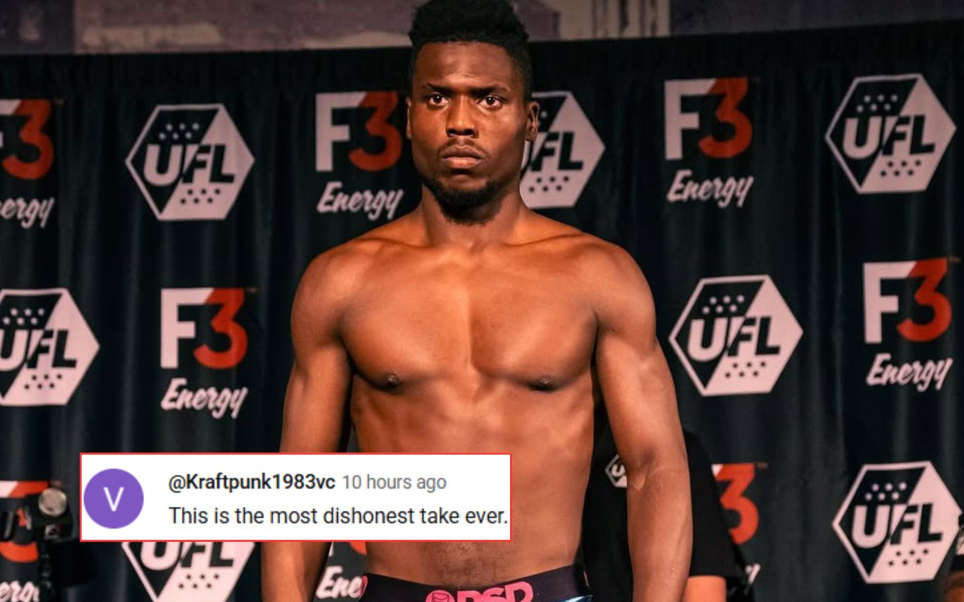 Raja Jackson (pictured) is suffering massive backlash for pro wrestling debacle. [Image courtesy: @unitedfightleague on Instagram]