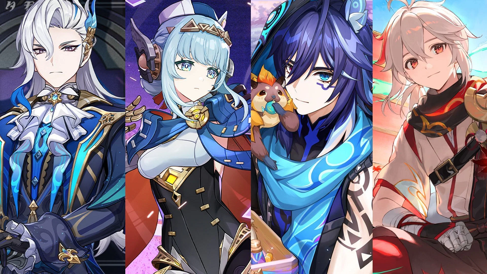 Neuvillette, Ineffa, Ororon, Kazuha (Image via Sportskeeda Gaming || HoYoverse)