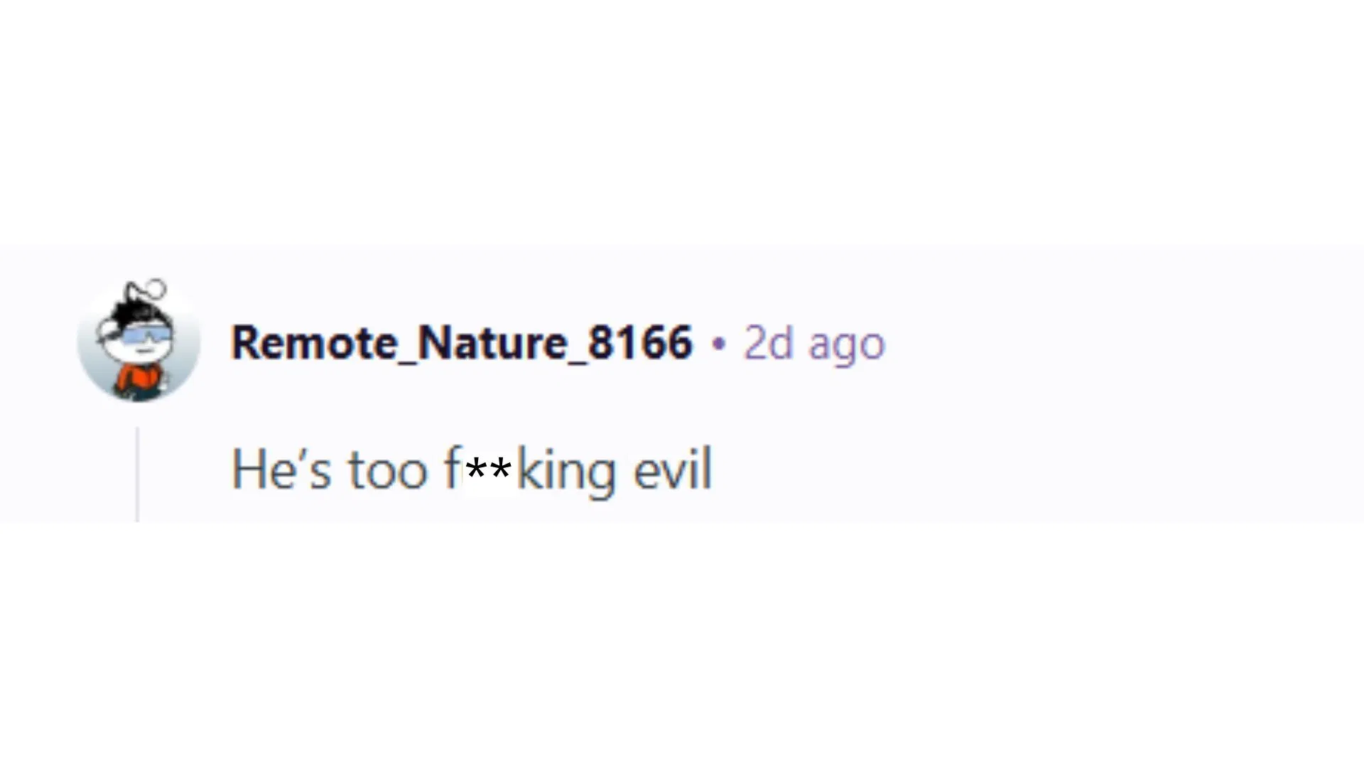 A screenshot of the comment (Image via Reddit)