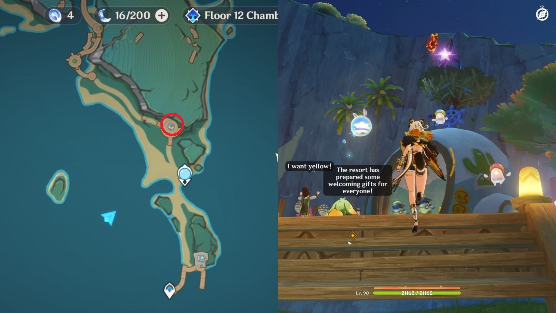 Above the house (Image via HoYoverse)