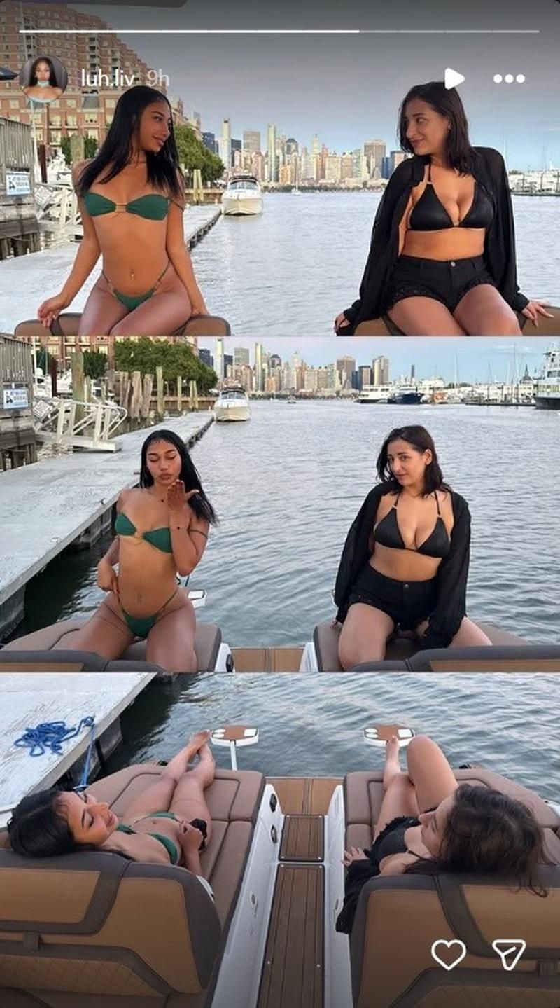 Jazz Chisholm Jr.&#039;s girlfriend, Olivia Brown, donned a chic green bikini and shared a story on her Social media. (via @luh.liv Instagram)