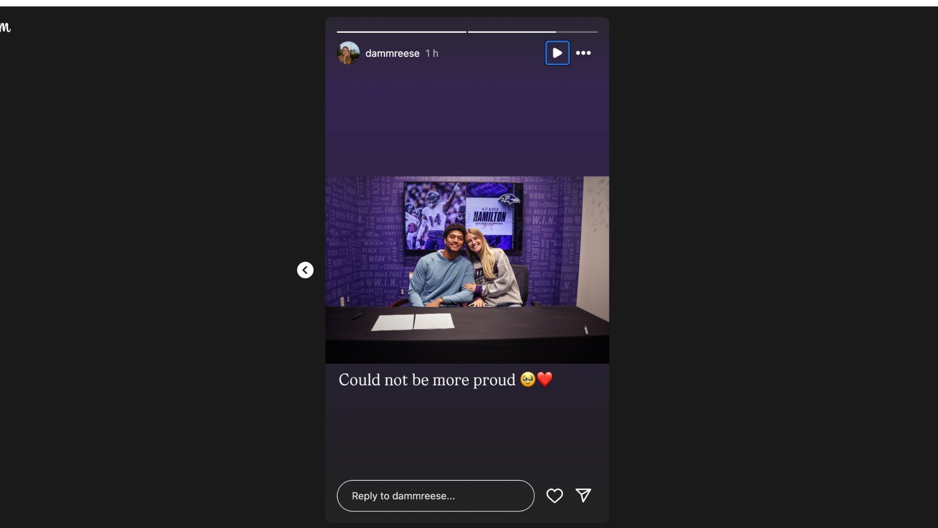 Kyle Hamilton&#039;s GF Reese sends 5-word message in IG