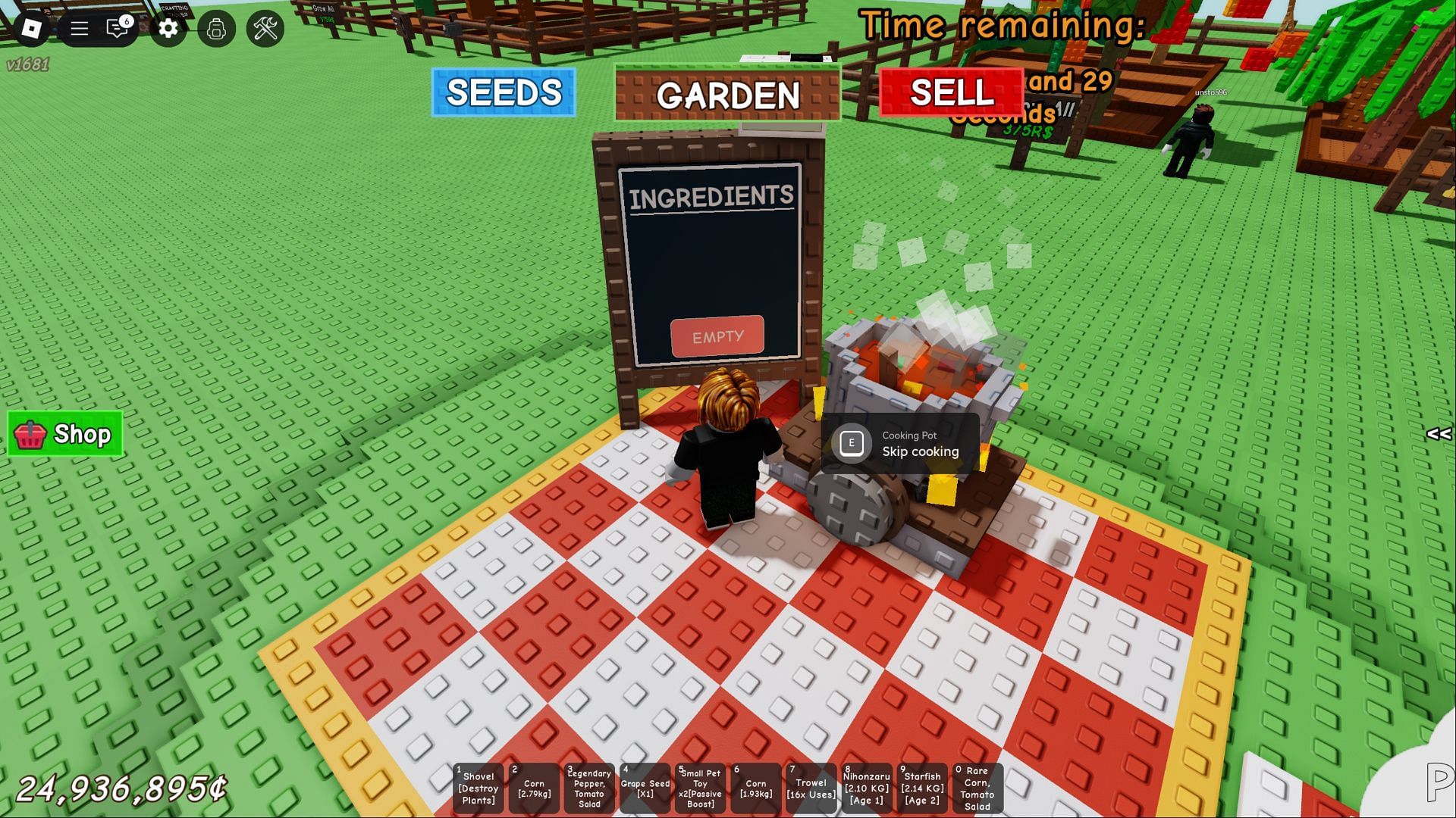 Throw everything into the pot and wait (Image via Roblox)