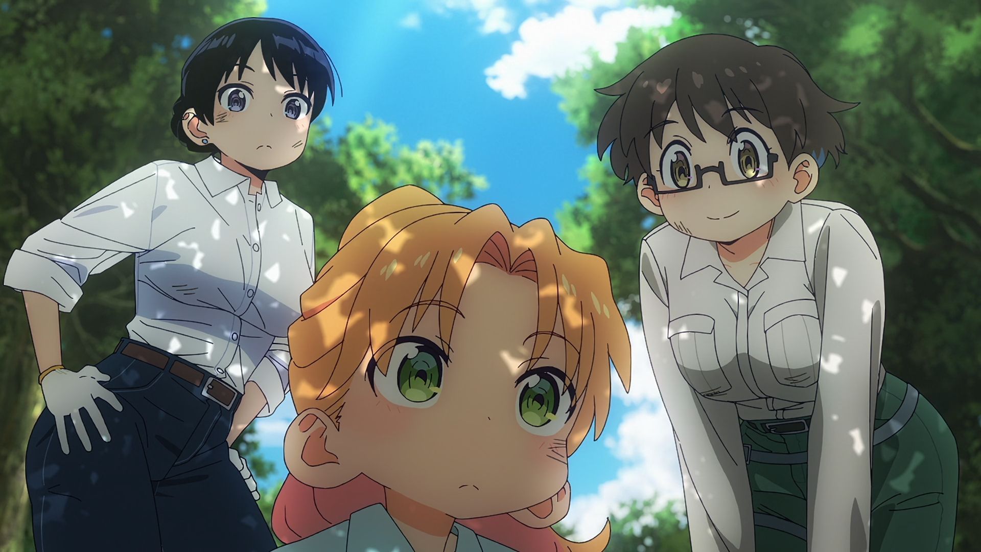 Nagi, Ruri, and Imari as seen in Ruri Rocks anime (Image via Studio Bind)