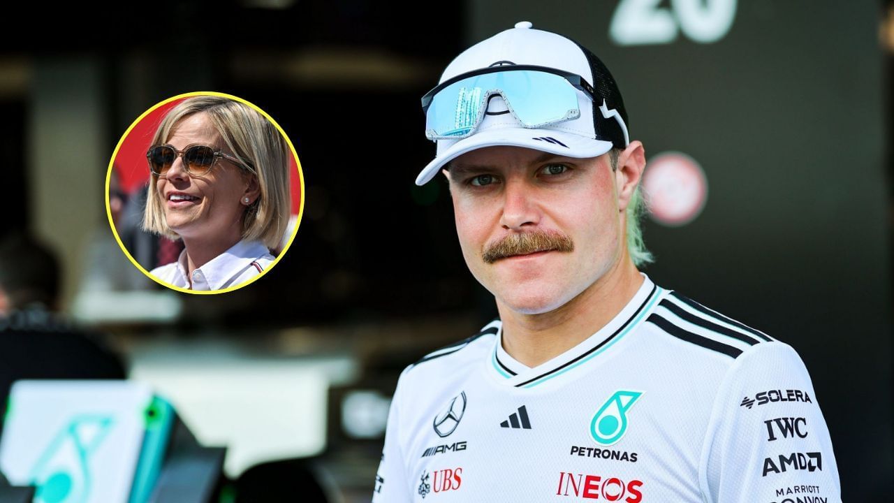 In Picture: Valtteri Bottas and Susie Wolff (circle). Credit: Getty Images