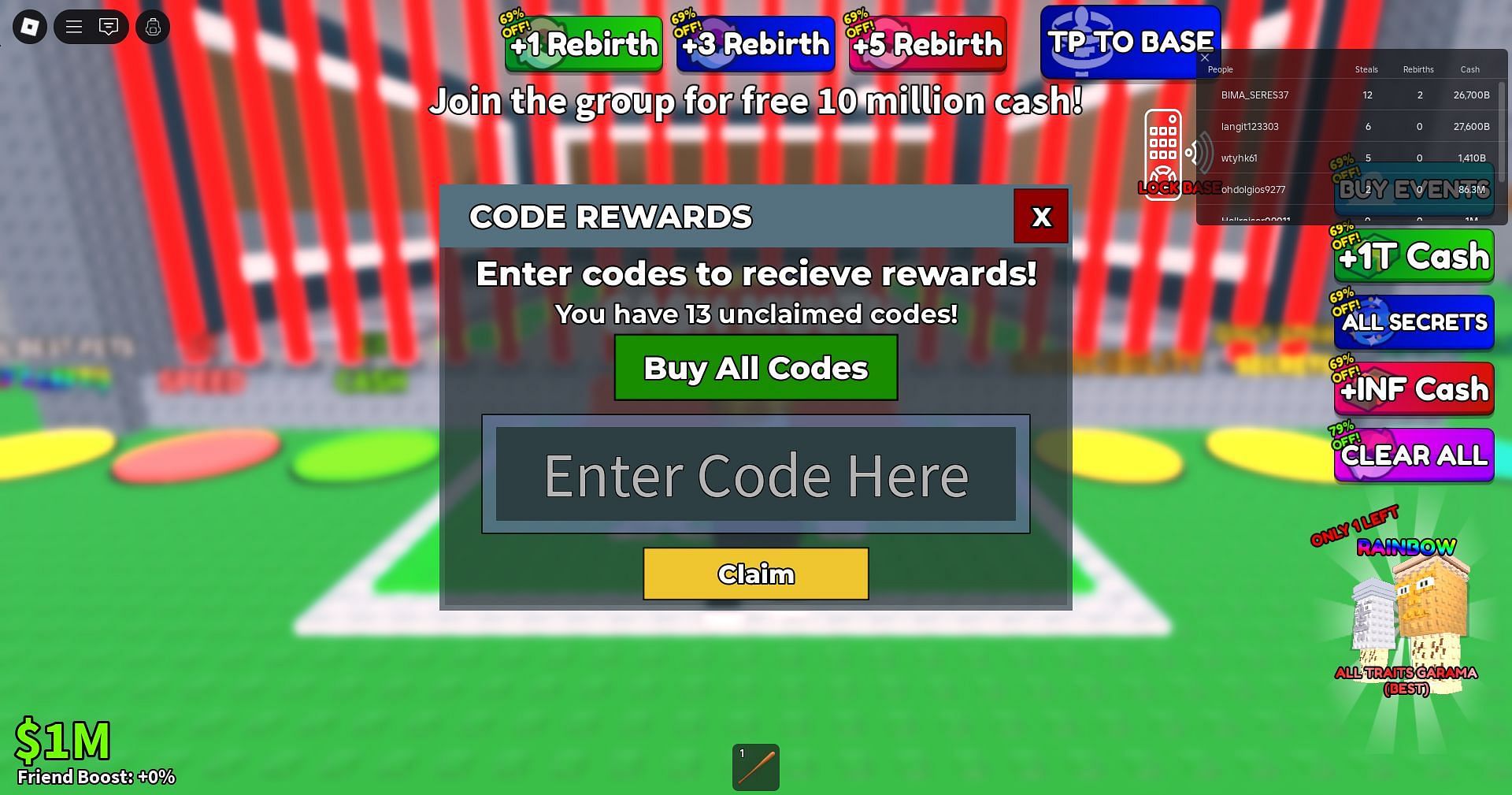 Redeem the code here (Image via Roblox)