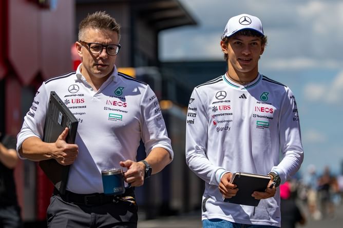 Watch: Kimi Antonelli records a hilarious clip with his Mercedes race engineer 'Bono'