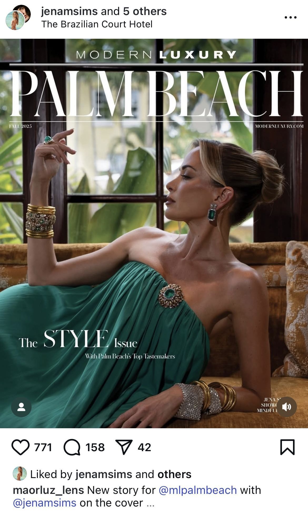 Image taken via Sims&rsquo; Instagram Page _ Sourcw: Instagram/@jenamsims