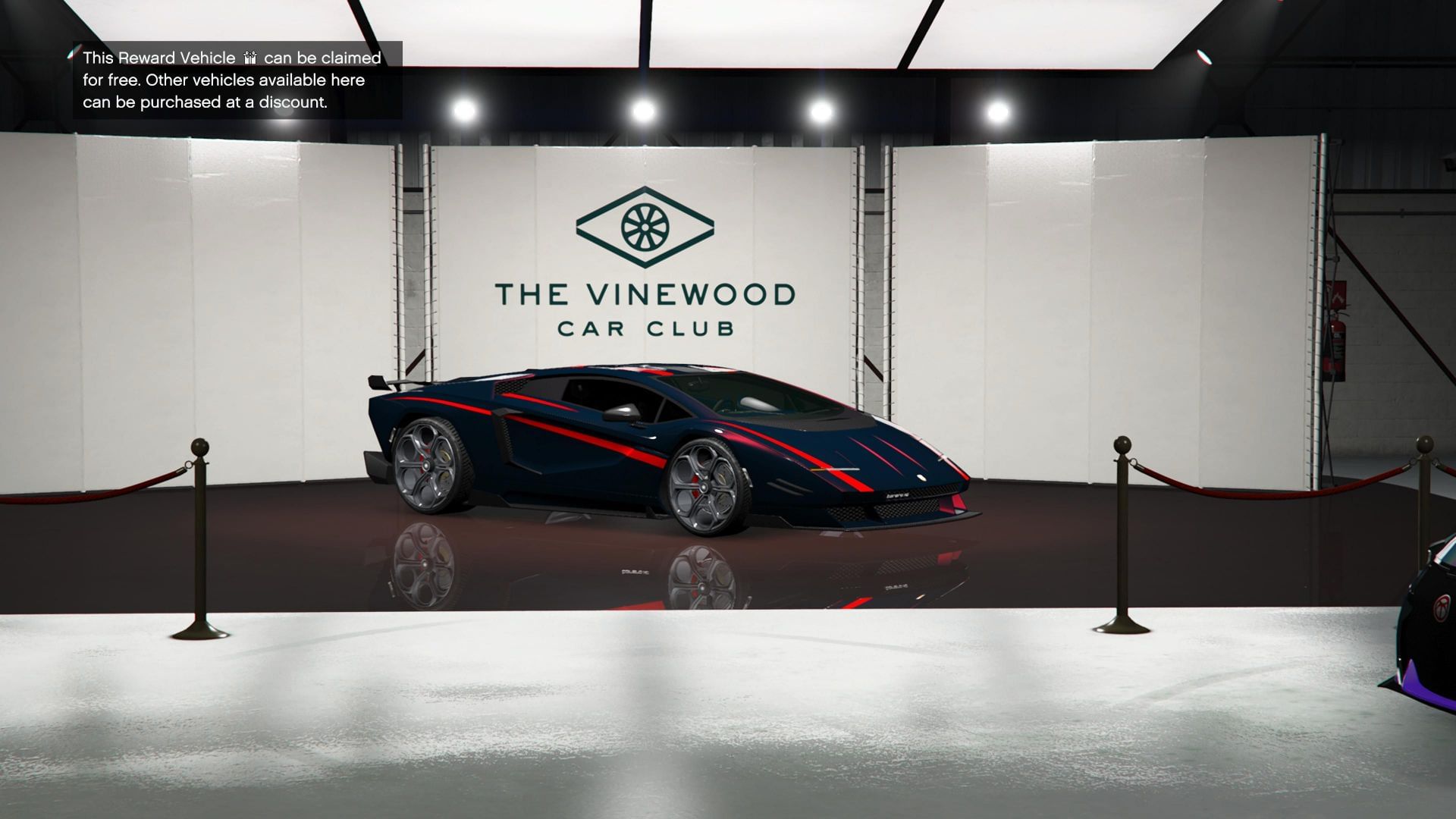 The Torero XO at The Vinewood Car Club (Image via Rockstar Games)