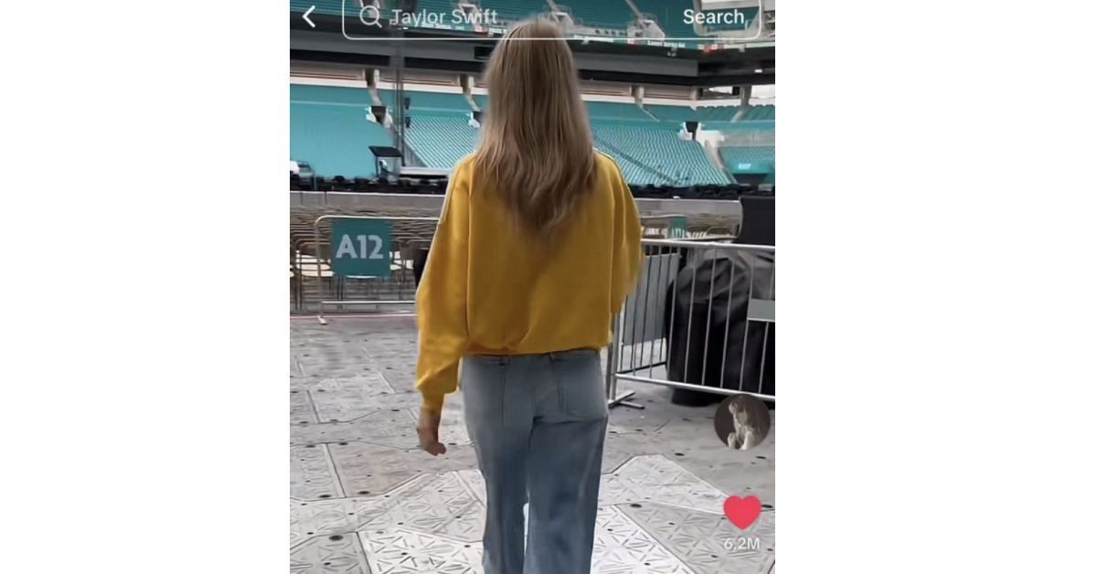 Swift&#039;s stadium video has A12 clearly visible (Image via X/@THE13MANUSCRIPT)