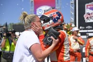 Will Power with his wife Liz after winning the IndyCar Grand Prix of Portland - Source: Getty