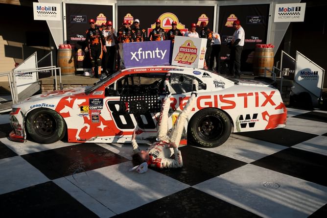 Connor Zilisch spotted on the track ahead of Cup race after victory lane fall