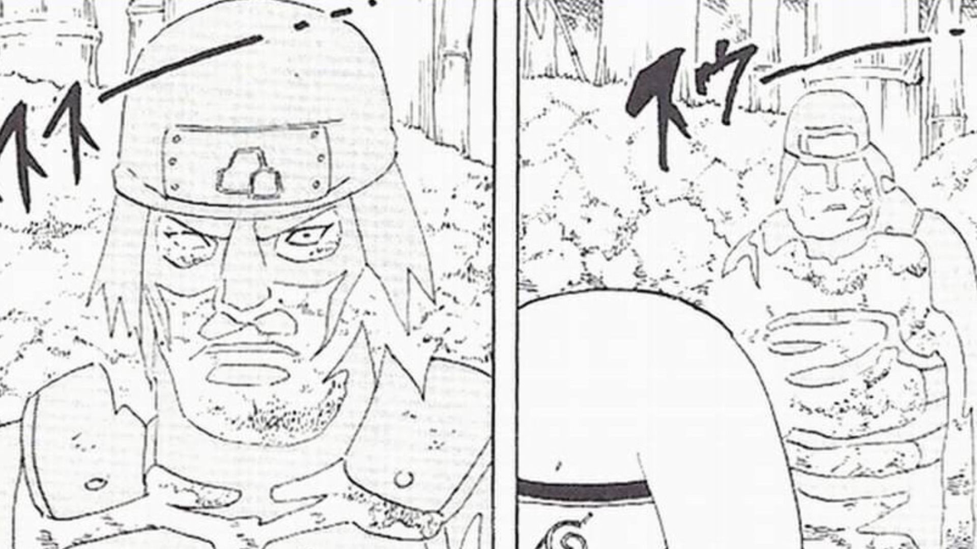 A still from the Naruto manga shows the invisible character (Image via Shueisha)