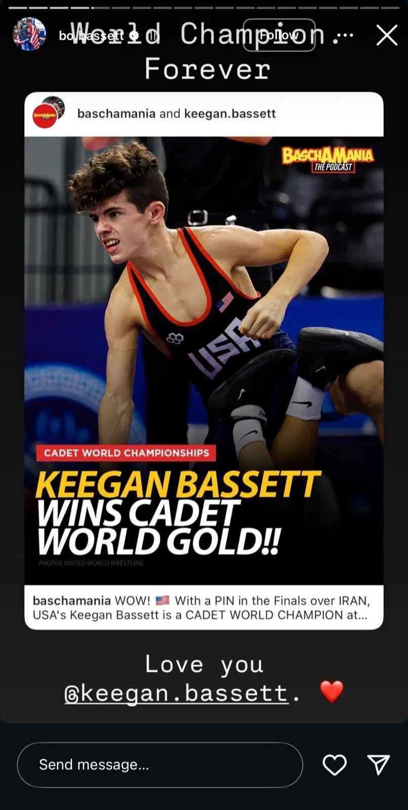 Still taken from Bo Bassett&#039;s Instagram (Source: @bo.bassett/Instagram)