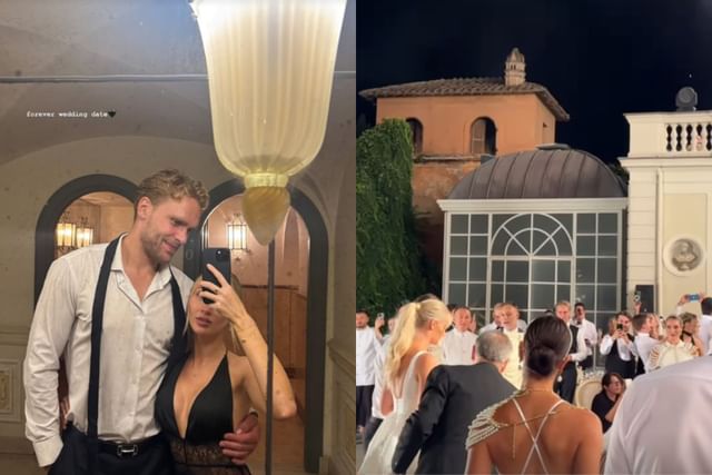 In Photos: Mikko Rantanen's girlfriend Susanna attends friends' dreamy  wedding in Italy with beau