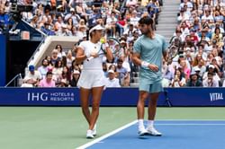 WATCH: Emma Raducanu gets distracted by Carlos Alcaraz and his brother Alvaro at US Open 2025