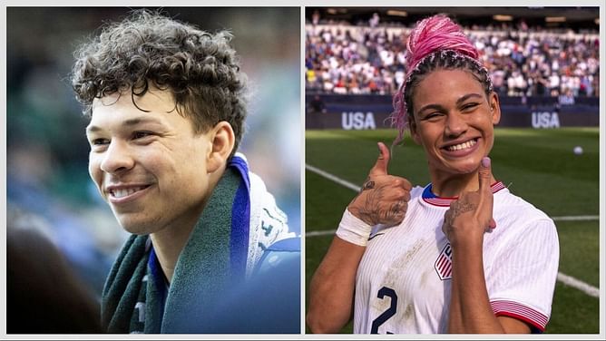 Ben Shelton hypes up girlfriend Trinity Rodman as she launches signature Adidas 'F50 Sparkfusion' cleats