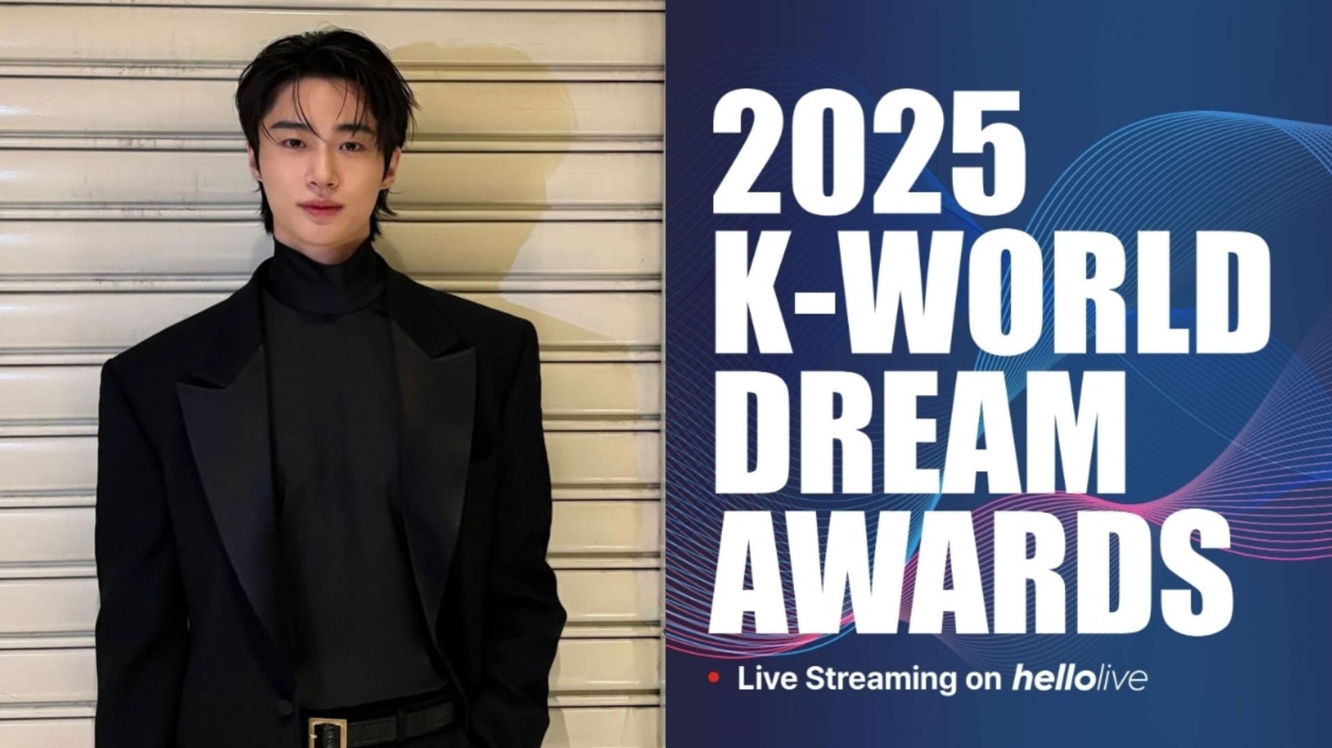 Actor Byeon Woo-seok  award at 2025 K World Dream Awards (Images via Hello Live website &amp; Instagram/@byeonwooseok)