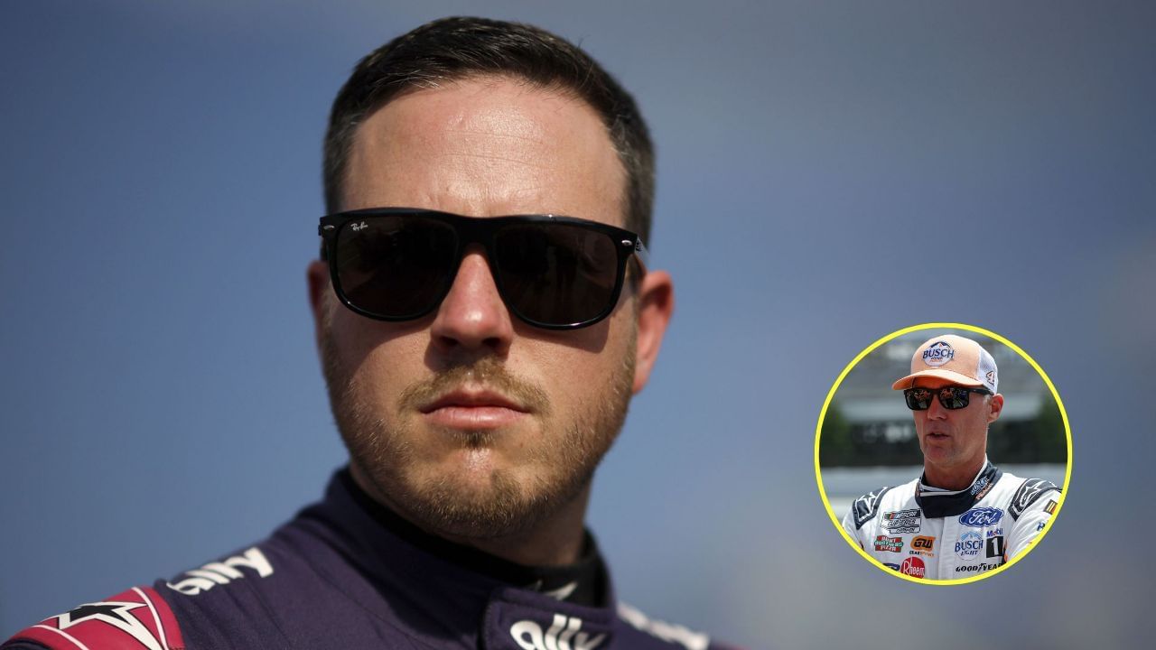 In Picture: Alex Bowman (foreground, Credit: Getty). Kevin Harvick (circle). Credit: Imagn
