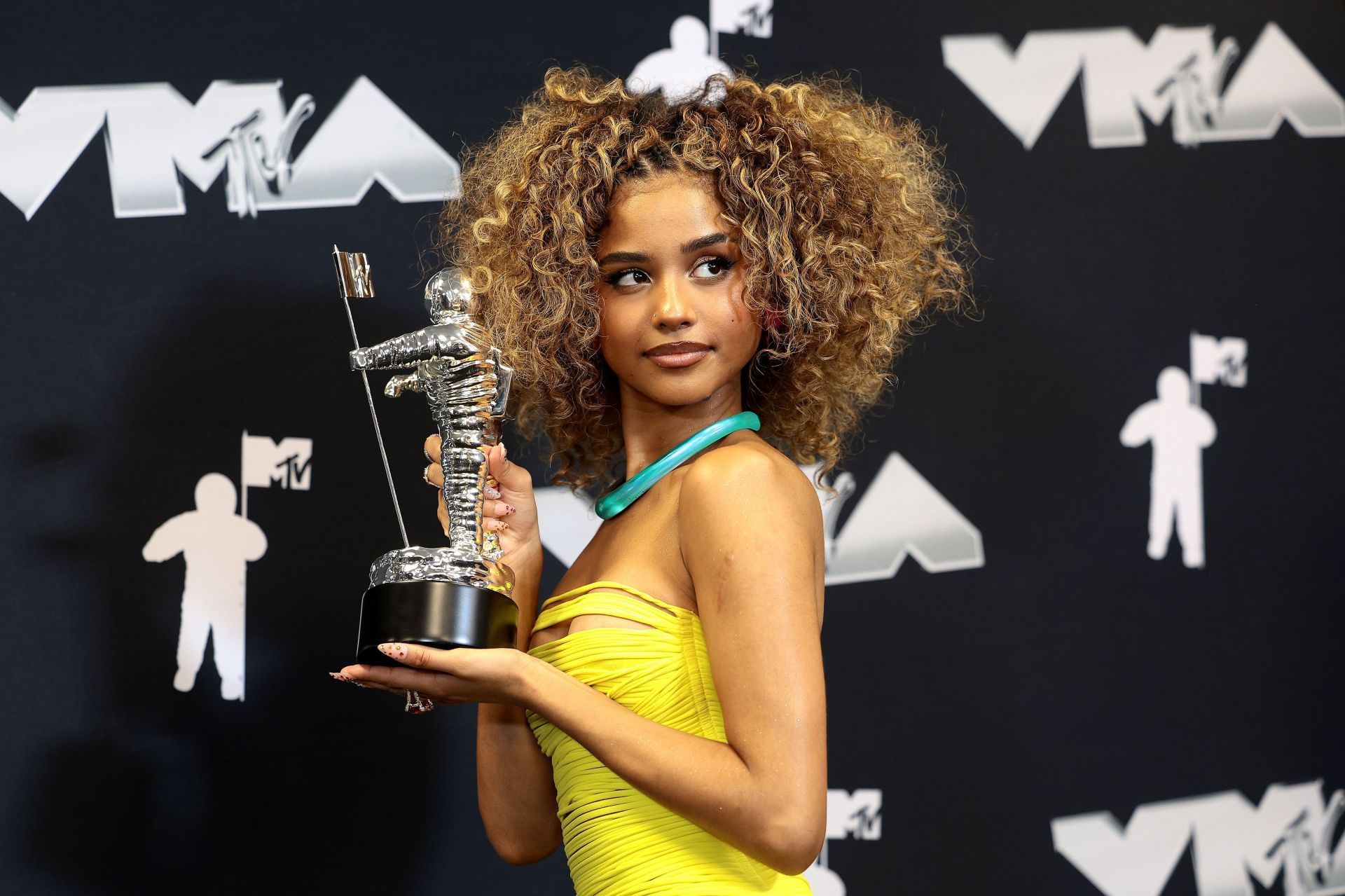 Tyla won in the Beat Afrobeats category in the 2024 VMAs (Image via Getty)