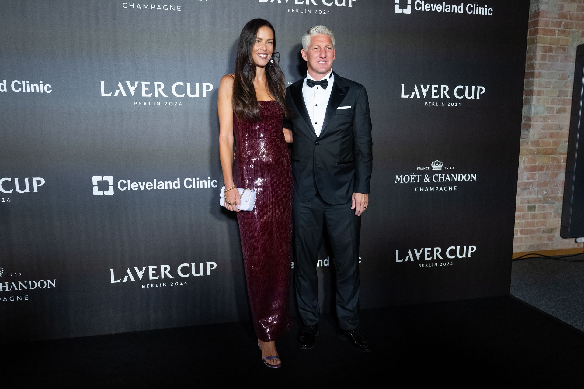 Ana Ivanovic and Bastian Schweinsteiger at the Laver Cup Opening Night 2024 - Source: Getty