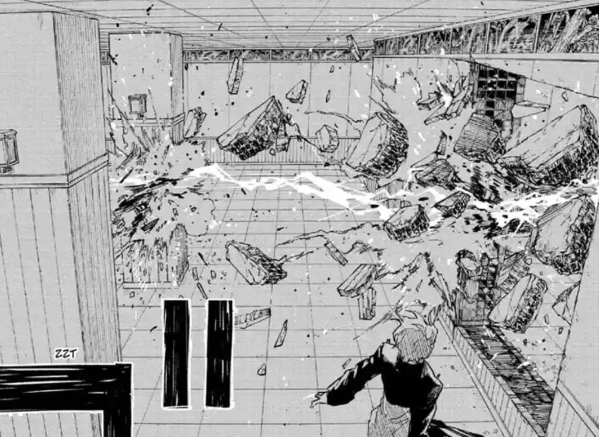 Natsuki&#039;s Lightning Menace (Image via Shueisha)