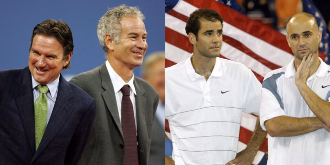 "I wouldn't mention Andre Agassi's name in the same breath" - When Jimmy Connors bluntly denied American a place alongside Sampras, McEnroe & himself