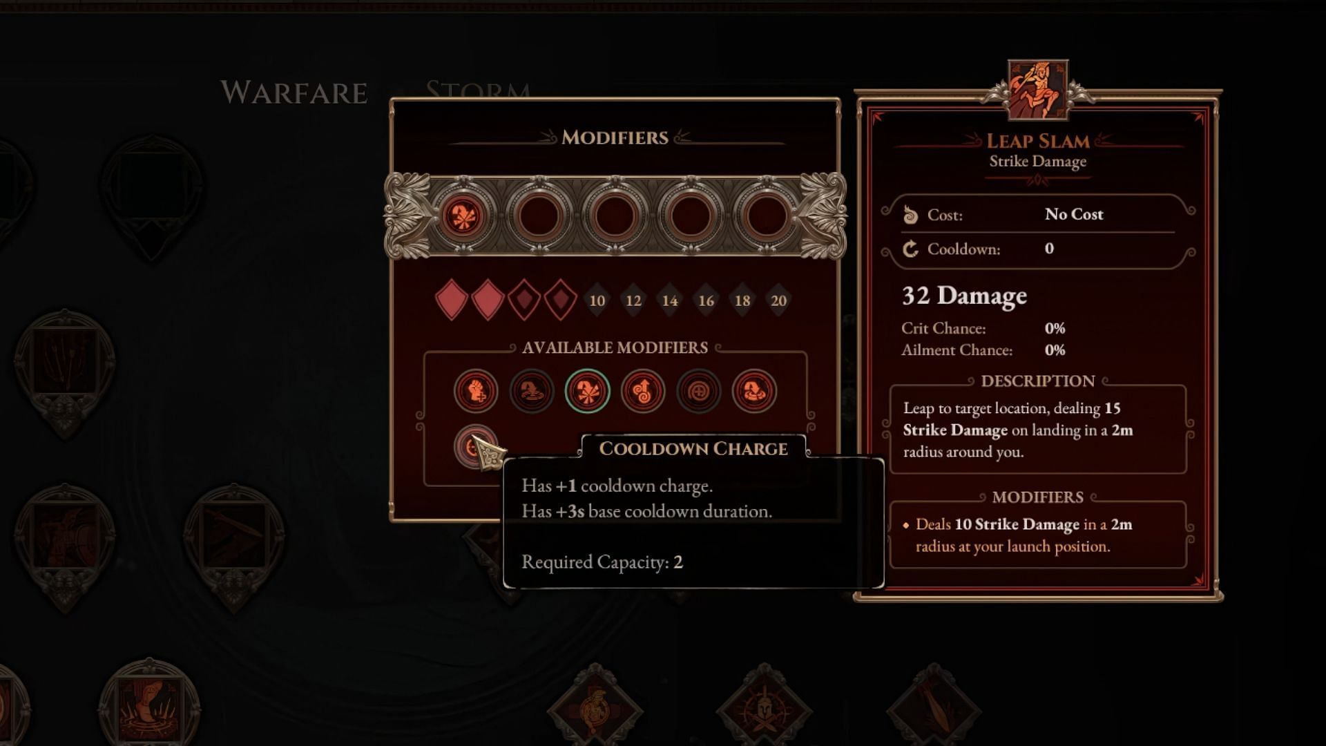 Use modifiers to strengthen abilities (Image via THQ Nordic)
