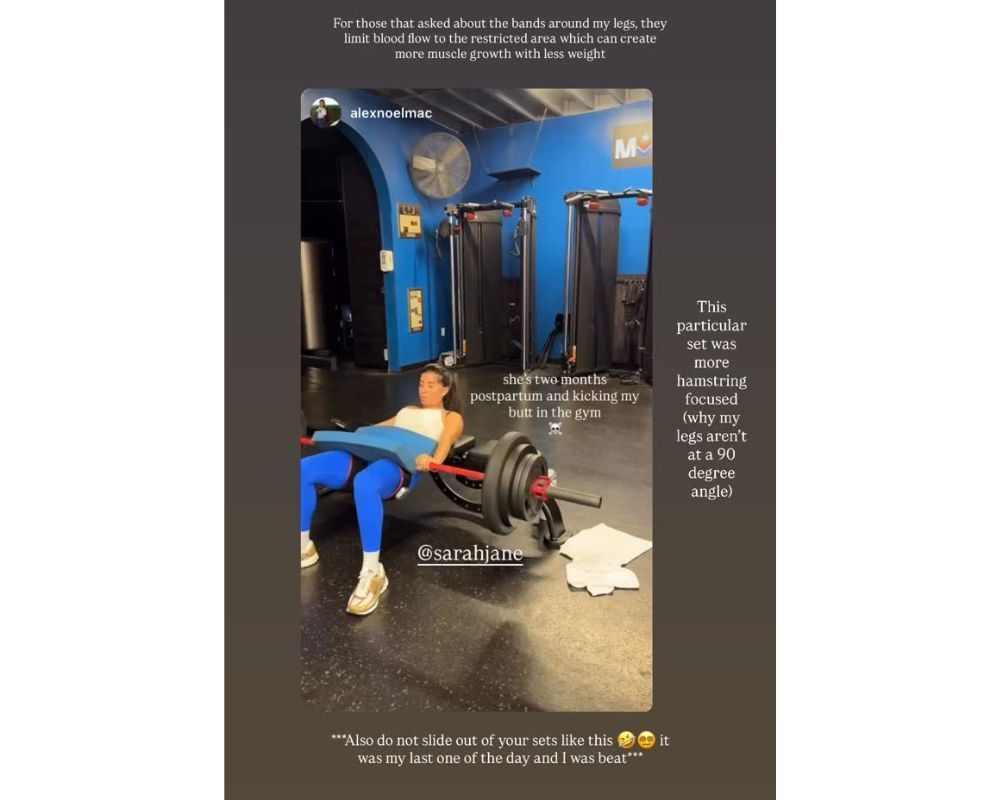 Dak Prescott&rsquo;s Fianc&eacute;e, Sarah Jane, shows off postpartum strength in intense gym session (Image via Instagram/@sarahjane)