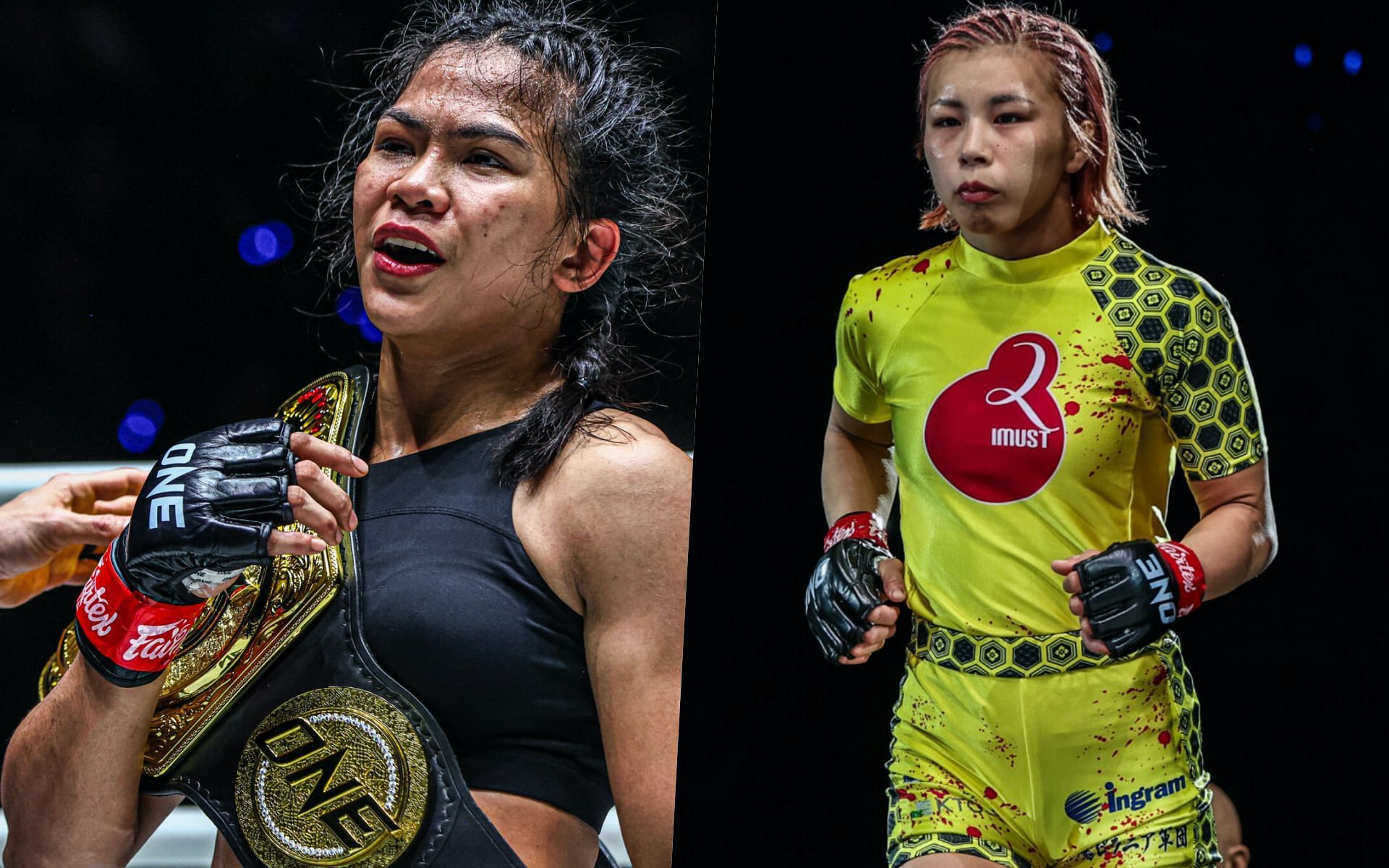 Denice Zamboanga (L) and Ayaka Miura (R) | Photo by ONE Championship