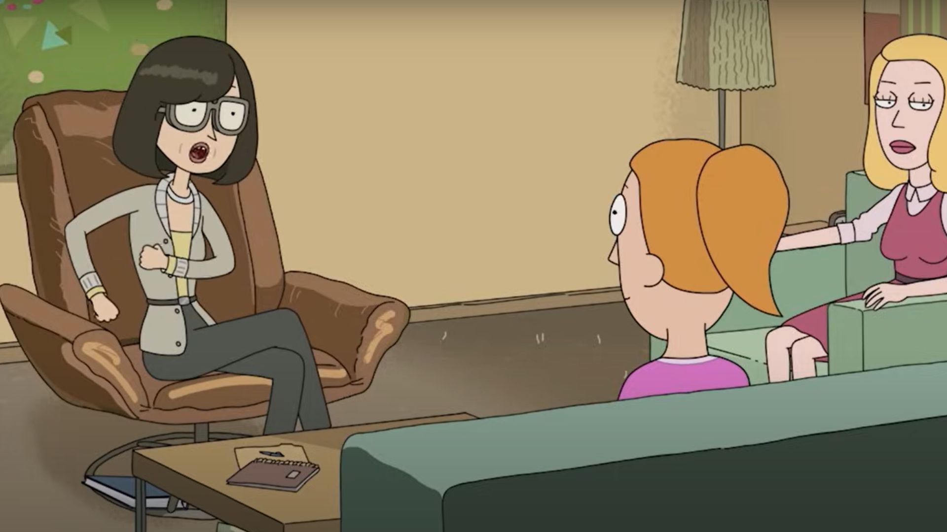 Dr. Helen Wong during one of her therapy sessions (Image via YouTube/@adultswim)