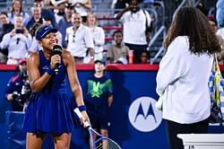 WATCH: Naomi Osaka stops her best friend from escaping the spotlight as she leads the crowd in singing 'happy birthday' at Canadian Open