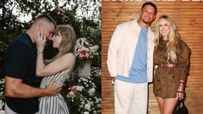 Patrick Mahomes's wife Brittany gets emotional as Travis Kelce gets engaged to Taylor Swift after dating for just 2 years