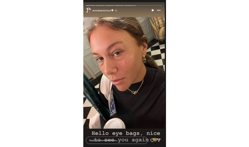 Screenshot of Amanda Anisimova&#039;s Instagram story | Source: IG/amandaanisimova
