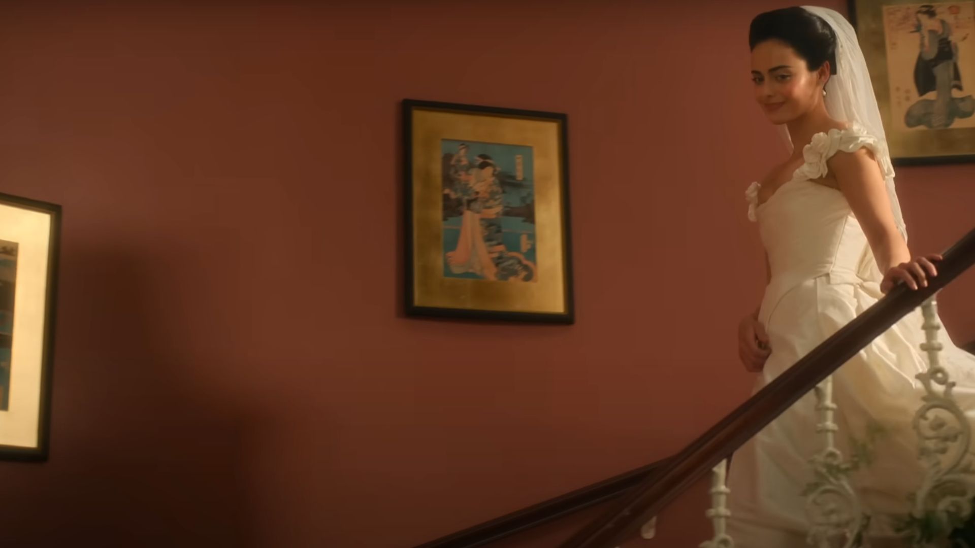 Lizzy almost marries Hector in The Buccaneers season 2 (Image via YouTube/Apple TV)