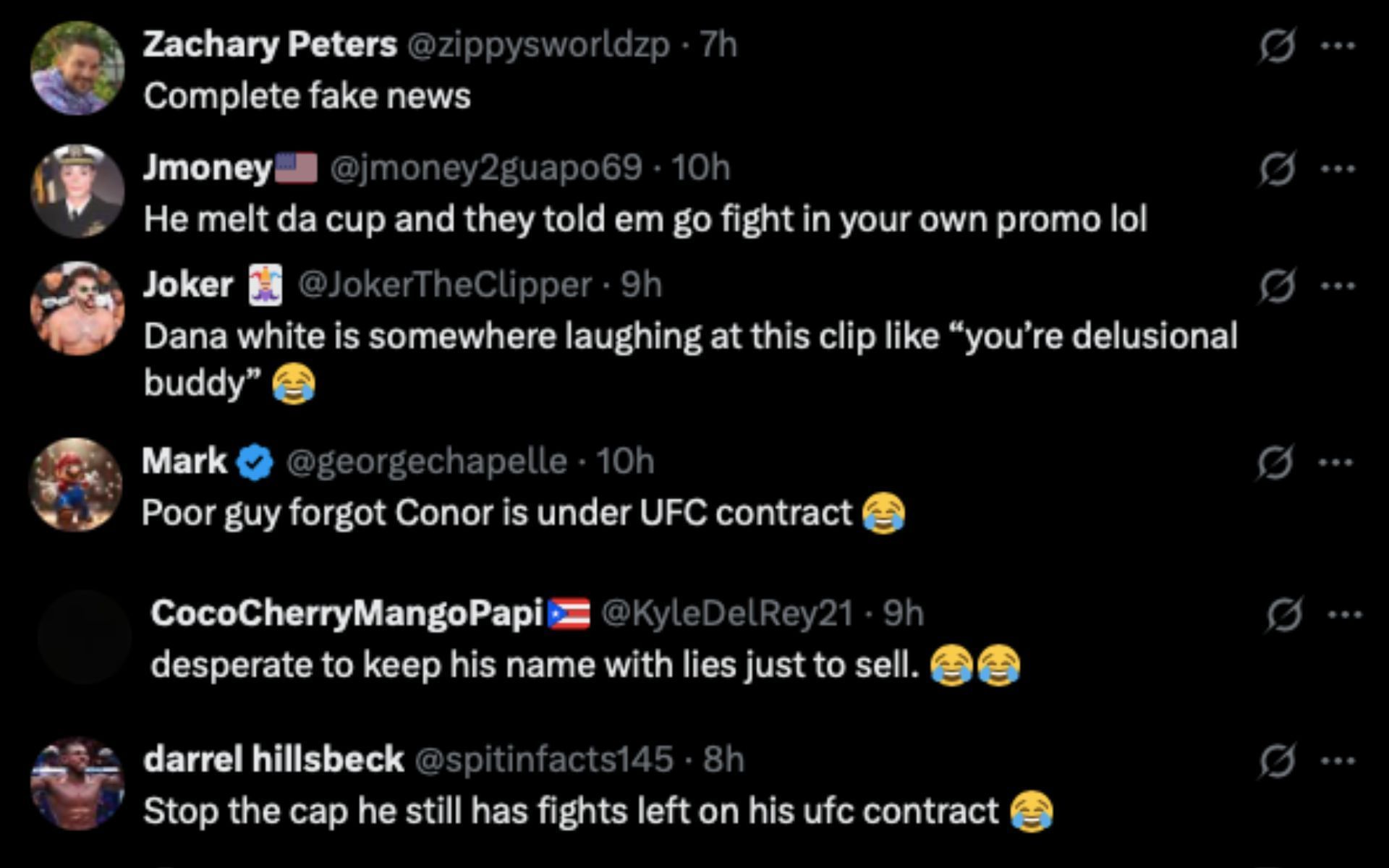 Screenshots from @full_send_mma on X
