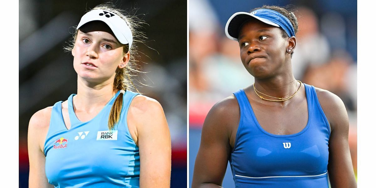 Elena Rybakina (L) and Victoria Mboko (R) (Image Source: Getty)