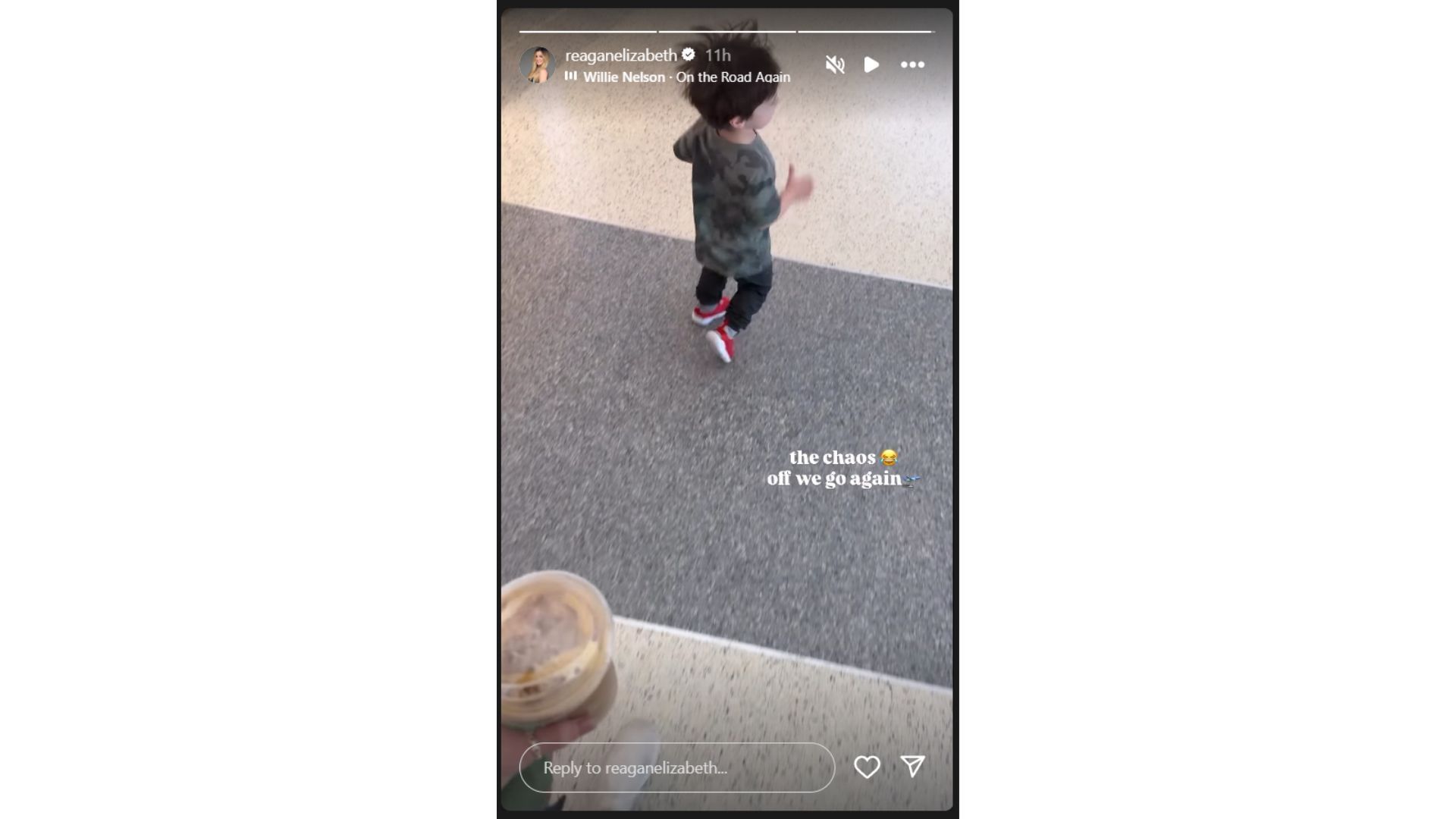 Reagan Bregman&#039;s Instagram story (Source: Instagram @reaganelizabeth)